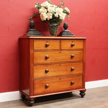 Load image into Gallery viewer, Antique Australian Cedar Five Drawer Chest of Drawers circa 1880. B13090