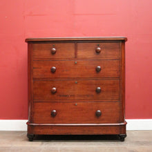 Load image into Gallery viewer, x SOLD Antique Australian Cedar Chest of Drawers or Five Drawer Chest, Graduating Drawers. B12448