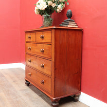 Load image into Gallery viewer, Antique Australian Cedar Five Drawer Chest of Drawers circa 1880. B13090