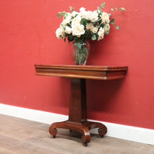 Load image into Gallery viewer, x SOLD Antique Fold Over Tea Table or hall Table, Games or Card Table. Flame Mahogany. B12451