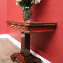 Load image into Gallery viewer, x SOLD Antique Fold Over Tea Table or hall Table, Games or Card Table. Flame Mahogany. B12451