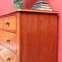 Load image into Gallery viewer, Antique Australian Cedar Five Drawer Chest of Drawers circa 1880. B13090
