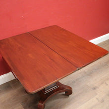 Load image into Gallery viewer, x SOLD Antique Fold Over Tea Table or hall Table, Games or Card Table. Flame Mahogany. B12451