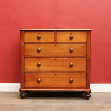 Load image into Gallery viewer, Antique Australian Cedar Five Drawer Chest of Drawers circa 1880. B13090