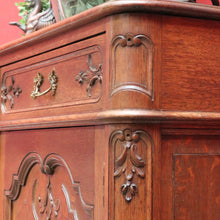 Load image into Gallery viewer, x SOLD French Oak Sideboard with Two Doors Two Drawers Brass Handles Key and Elaborate Carved Detail. B12701