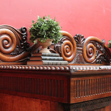 Load image into Gallery viewer, Antique English Rosewood Twin Pedestal Sideboard with Thomas Hope Scroll Backboard. B13102