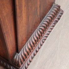 Load image into Gallery viewer, Antique English Rosewood Twin Pedestal Sideboard with Thomas Hope Scroll Backboard. B13102