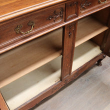 Load image into Gallery viewer, x SOLD French Oak Sideboard with Two Doors Two Drawers Brass Handles Key and Elaborate Carved Detail. B12701