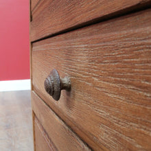 Load image into Gallery viewer, x SOLD Dutch Oak Cabinet with Three Drawers Bun Feet and Oak Handles. B12749