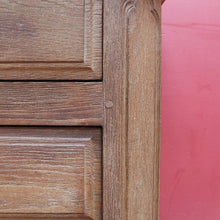 Load image into Gallery viewer, x SOLD Dutch Oak Cabinet with Three Drawers Bun Feet and Oak Handles. B12749