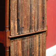 Load image into Gallery viewer, x SOLD 1910-1911 Encyclopedia Britannica. 28 Leather-bound books in the original Mahogany Stand. B12455