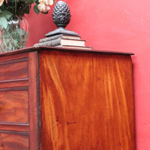 Load image into Gallery viewer, Antique English Mahogany Six Drawer Chest of Drawers, Graduating Drawers. B13130