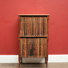 Load image into Gallery viewer, x SOLD 1910-1911 Encyclopedia Britannica. 28 Leather-bound books in the original Mahogany Stand. B12455