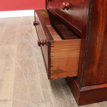 Load image into Gallery viewer, Antique English Mahogany Six Drawer Chest of Drawers, Graduating Drawers. B13130