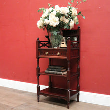 Load image into Gallery viewer, x SOLD Mahogany Bedside Cabinet or Lamp / Side Cupboard with a Mirror Back, Tier Display. B12442