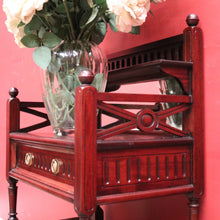 Load image into Gallery viewer, x SOLD Mahogany Bedside Cabinet or Lamp / Side Cupboard with a Mirror Back, Tier Display. B12442