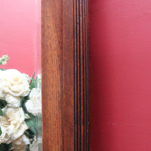 Load image into Gallery viewer, Large Antique French Oak and Gilt Brass Mantle Mirror with Bevelled Glass and Acanthus Leaf Crest. B12725