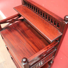 Load image into Gallery viewer, x SOLD Mahogany Bedside Cabinet or Lamp / Side Cupboard with a Mirror Back, Tier Display. B12442