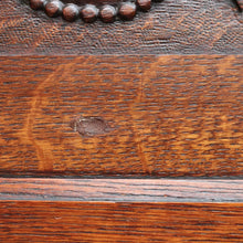 Load image into Gallery viewer, Large Antique French Oak and Gilt Brass Mantle Mirror with Bevelled Glass and Acanthus Leaf Crest. B12725