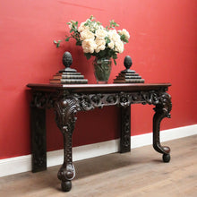 Load image into Gallery viewer, x SOLD Antique Chinese Hardwood Sofa or Hall Table with Heavily Carved Detail. 12453
