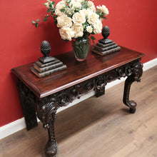 Load image into Gallery viewer, x SOLD Antique Chinese Hardwood Sofa or Hall Table with Heavily Carved Detail. 12453