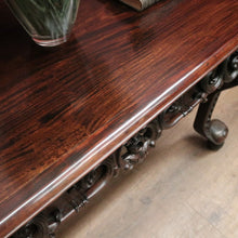 Load image into Gallery viewer, x SOLD Antique Chinese Hardwood Sofa or Hall Table with Heavily Carved Detail. 12453