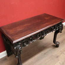 Load image into Gallery viewer, x SOLD Antique Chinese Hardwood Sofa or Hall Table with Heavily Carved Detail. 12453