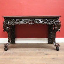 Load image into Gallery viewer, x SOLD Antique Chinese Hardwood Sofa or Hall Table with Heavily Carved Detail. 12453