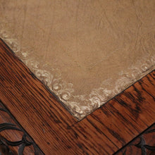 Load image into Gallery viewer, x SOLD Antique French Oak and Leather Twin Pedestal Office Desk. Carved Lion Face Handles. B12462