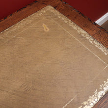 Load image into Gallery viewer, x SOLD Antique French Oak and Leather Twin Pedestal Office Desk. Carved Lion Face Handles. B12462