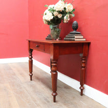 Load image into Gallery viewer, Antique Australian Cedar Single Drawer Hall Table, Sofa Table or Small Desk. B13123