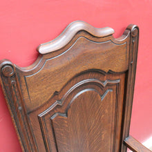 Load image into Gallery viewer, Pair of Antique French Armchairs with Ornate Tall Backs Central Panels and Shaped Arms. B12702