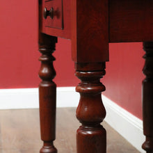 Load image into Gallery viewer, Antique Australian Cedar Single Drawer Hall Table, Sofa Table or Small Desk. B13123