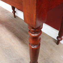 Load image into Gallery viewer, Antique Australian Cedar Single Drawer Hall Table, Sofa Table or Small Desk. B13123