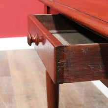 Load image into Gallery viewer, Antique Australian Cedar Single Drawer Hall Table, Sofa Table or Small Desk. B13123