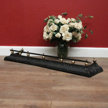 Load image into Gallery viewer, x SOLD Vintage Cast Metal Fire Fender with Floral Detail and Brass Trim. B12469