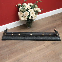 Load image into Gallery viewer, x SOLD Vintage Cast Metal Fire Fender with Floral Detail and Brass Trim. B12469