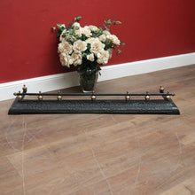 Load image into Gallery viewer, x SOLD Vintage Cast Metal Fire Fender with Floral Detail and Brass Trim. B12469