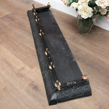Load image into Gallery viewer, x SOLD Vintage Cast Metal Fire Fender with Floral Detail and Brass Trim. B12469