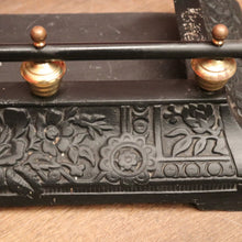 Load image into Gallery viewer, x SOLD Vintage Cast Metal Fire Fender with Floral Detail and Brass Trim. B12469