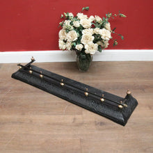 Load image into Gallery viewer, x SOLD Vintage Cast Metal Fire Fender with Floral Detail and Brass Trim. B12469