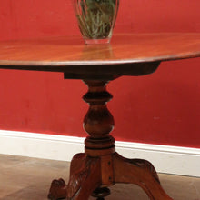 Load image into Gallery viewer, x SOLD Antique Australian Cedar Dining Table with Pedestal Base and Lion Paw Feet. B12472