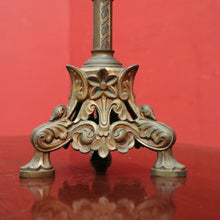 Load image into Gallery viewer, x SOLD Antique French Church Candelabra / Candle Stick Holder with enamel Detail. B12461