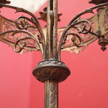 Load image into Gallery viewer, x SOLD Antique French Church Candelabra / Candle Stick Holder with enamel Detail. B12461