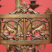 Load image into Gallery viewer, x SOLD Antique French Church Candelabra / Candle Stick Holder with enamel Detail. B12461