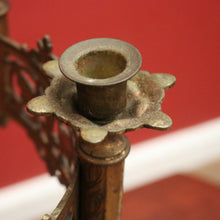 Load image into Gallery viewer, x SOLD Antique French Church Candelabra / Candle Stick Holder with enamel Detail. B12461