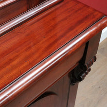 Load image into Gallery viewer, Antique English Mahogany Two Door Bookcase Cabinet with Original Glass. B13069