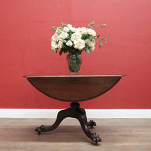 Load image into Gallery viewer, x SOLD Antique Australian Cedar Drop Leaf Dining Table or Pedestal Kitchen Table. B12457