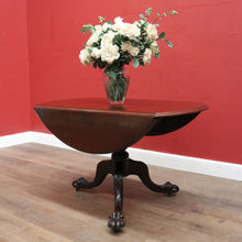 Load image into Gallery viewer, x SOLD Antique Australian Cedar Drop Leaf Dining Table or Pedestal Kitchen Table. B12457