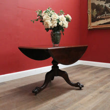 Load image into Gallery viewer, x SOLD Antique Australian Cedar Drop Leaf Dining Table or Pedestal Kitchen Table. B12457